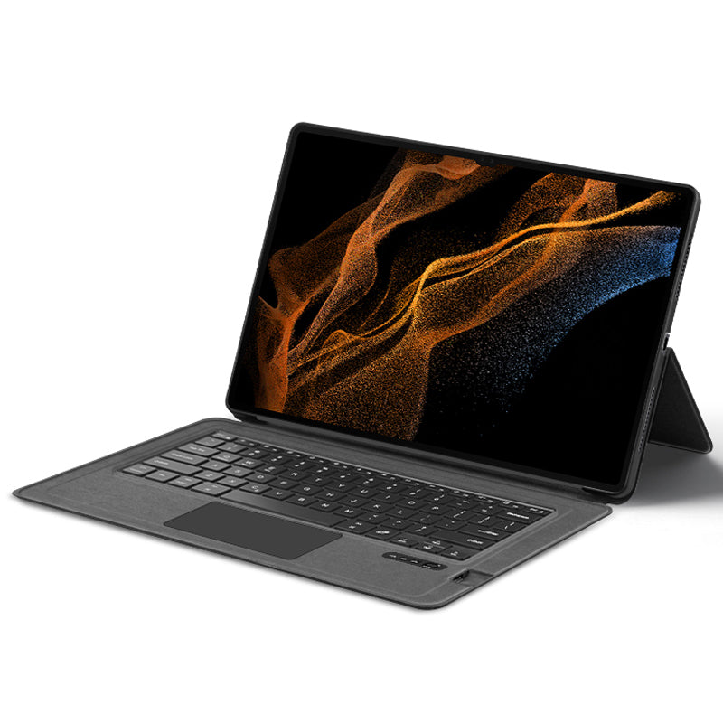 For Samsung Galaxy Tab S8 Ultra Leather Case Touchpad Bluetooth Keyboard with Backlit For Samsung Galaxy Tab S8 Ultra Leather Case Touchpad Bluetooth Keyboard with Backlit